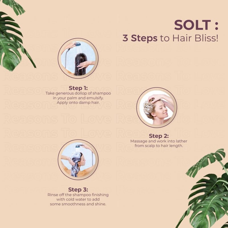 SOLT Amla Shikakai Shampoo - Enhances Hair Growth, Eliminates Dandruff & Dry Scalp, Reduces Hair Loss - Suitable for All Hair Types - Helps Strengthen, Soften, and Restore Shine - 200ml - Image 2