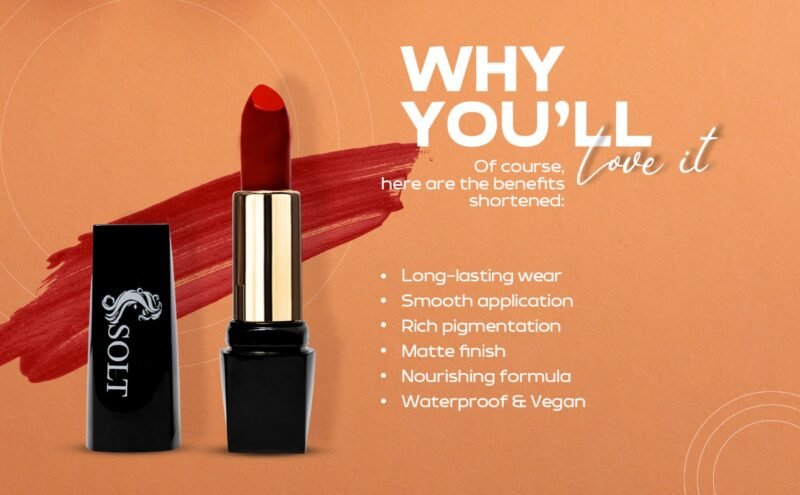 SOLT Black Tube Lipstick – Long Lasting, Hydrating & Lightweight, Softening, Smoothening, Moisturizing, Creamy Lipstick – For All-Day Wear - Image 5